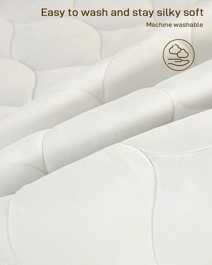 Heated Mattress Pad Queen Size - Electric Mattress Pad with Dual Control, Soft Blanket, Bed Warmer Heater Sheets, 8 Heating Settings,1/2/10 Hours Auto Shut Off, 60" x 80" Ellipse White