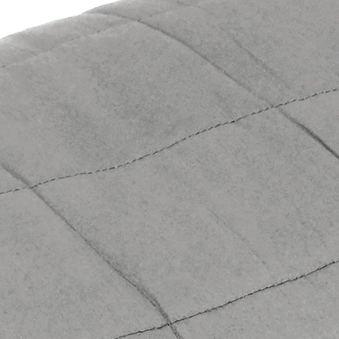 King Size Weighted Blanket Grey Cotton 24.2 lb 86.6 x 90.6 in Rectangular for Bedroom with Even Weight Distribution and Breathable Hypoallergenic Fabric for Anxiety Relief
