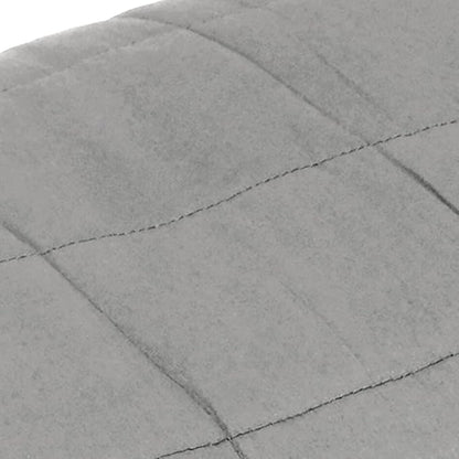 King Size Weighted Blanket Grey Cotton 24.2 lb 86.6 x 90.6 in Rectangular for Bedroom with Even Weight Distribution and Breathable Hypoallergenic Fabric for Anxiety Relief