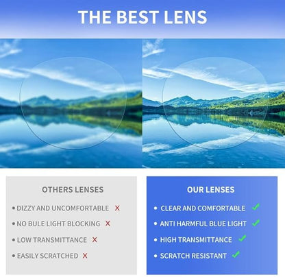 Reading Glasses for Men - 3 Pack Blue Light Blocking Men's Metal Readers