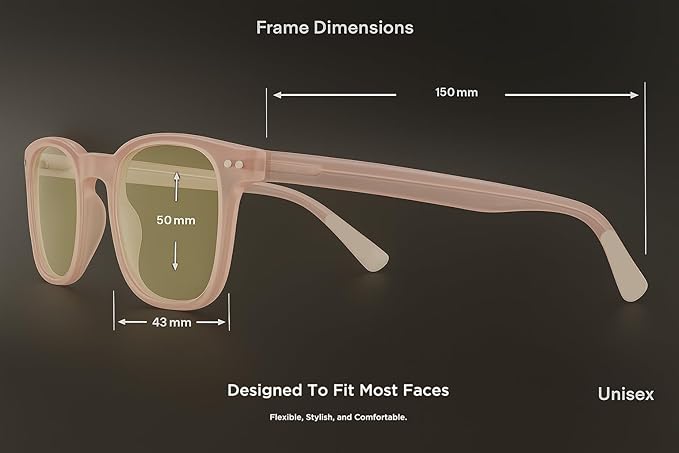 Vyzia Blue Light Blocking Glasses for Women and Men - Anti-Glare Eye Protection Eyewear, Reduces Eyestrain and UV Glare - Lightweight, Stylish, Comfortable for Day and Night Use
