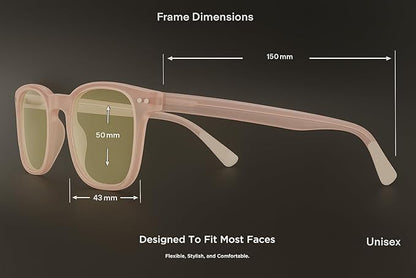 Vyzia Blue Light Blocking Glasses for Women and Men - Anti-Glare Eye Protection Eyewear, Reduces Eyestrain and UV Glare - Lightweight, Stylish, Comfortable for Day and Night Use