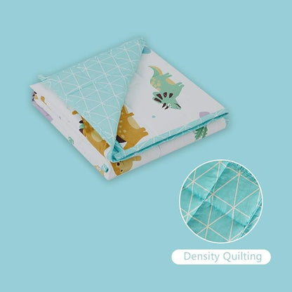 Weighted Idea Cooling Weighted Blanket Kids 10 lbs 41"x60" (100% Cotton, Dinosaur) with Premium Glass Beads