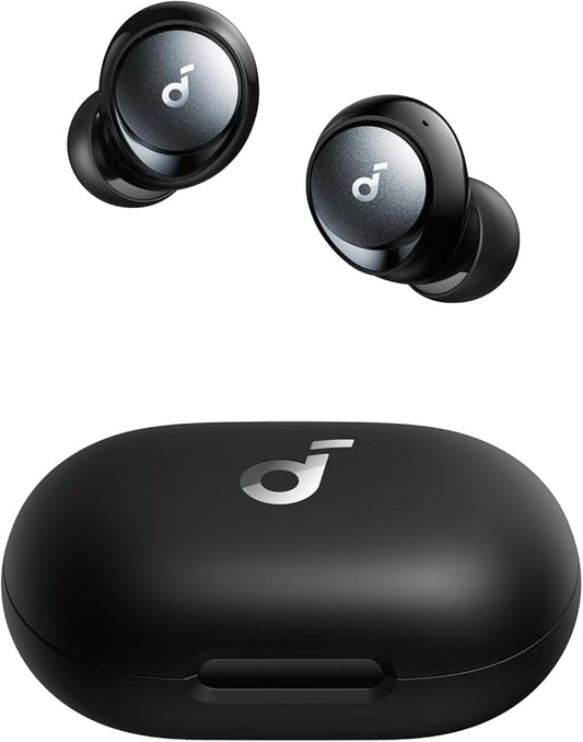 Soundcore by Anker Space A40 Auto-Adjustable Active Noise Cancelling Wireless Earbuds, Reduce Noise by Up to 98%, 50H Playtime, Hi-Res Sound, Comfortable Fit, App Customization(Renewed)