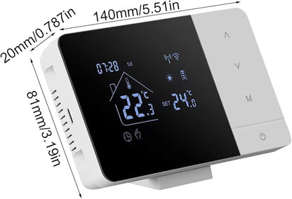 Smart WiFi Thermostat - Heat & Cool Temperature Controller With Touchscreen | APP & Voice Control Thermostatt For Home Automation | Digital Programmable Thermostat For House RV Hotel | Energy Saving C