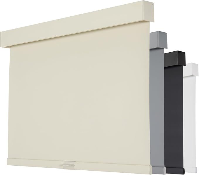 Persilux Cordless Blackout Roller Shades for Windows, Pull Down Blinds With Valance, Thermal Insulated Fabric, Free-Stop for Home, Door and Bedroom (Beige, 34.5"W x 64"H)