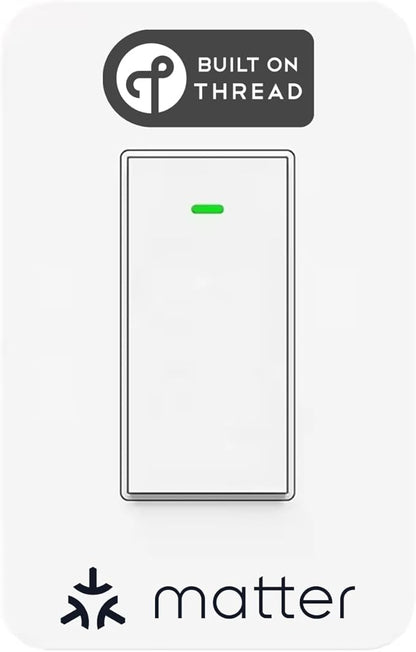 Switch (Matter) Smart Switch, App & Voice Control, Thread, Works with Apple Home, Alexa, Google Home, SmartThings, 100% Privacy, requires Thread Border Router, Neutral Wire Required