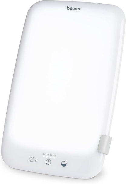 Beurer TL35 Light Therapy Lamp with 10,000 Lux LED with 3 Color Temperatures, 4 Dimmer Levels, Timer, Auto Switch-Off, and Adjustable Stand for Home, Office, or Travel