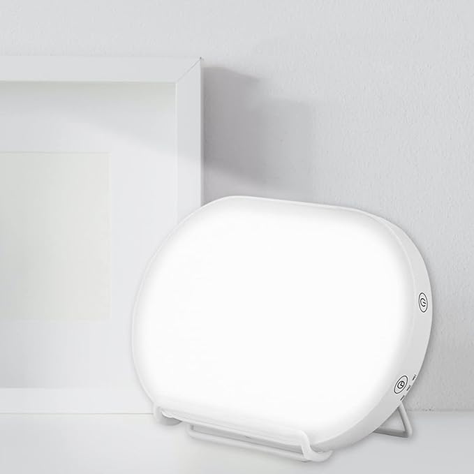 10000 Lux Cool White Light Therapy Lamp Simulation of Daylight Natural Light Full-Spectrum Energy Lamp