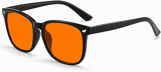 Blue Light Blocking Glasses for Gaming Sleep&Computer–99.9% Filter Red/Amber Lens Anti Glare UV400 for Men Women