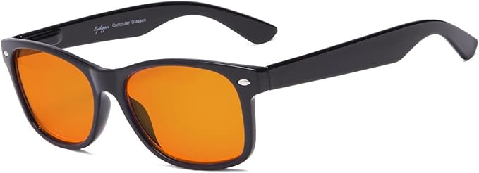 Eyekepper Blue Blocking Amber Glasses for Sleep-Nighttime Eyewear-Special Orange Tinted Glasses for Women Men