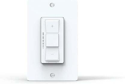 Craftmade Smart WiFi On/Off Dimmer Switch Wall Control - Voice Activation Compatible with Alexa, Google Assistant, Samsung Things, and iOS or Android App, White