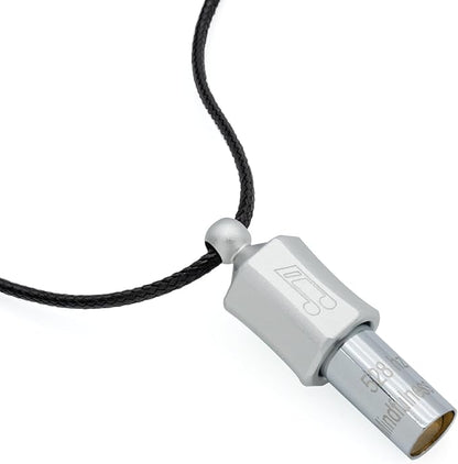 Anxiety Necklace 528 Hz Breathing Meditation Whistle Mindfulness Device for Stress Relief Calm Meditation Adjusting Breathing Anxiety Relief Necklace, Stress Relief Gift for Men Women-Silver