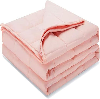 Weighted Idea Weighted Blankets for Adults (Coral Pink,60"x80",20lbs) Breathable Cooling Blanket Queen Size with Premium Glass Beads Heavy Soft Throw Blanket for All-Season