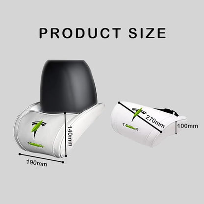 Car Headrest Neck Pillow Support Memory Foam Ergonomic Design Accessory for Driving Seat Fatigue Relief Compatible with Model S X 3 Y & Cybertruck - 2 Pieces