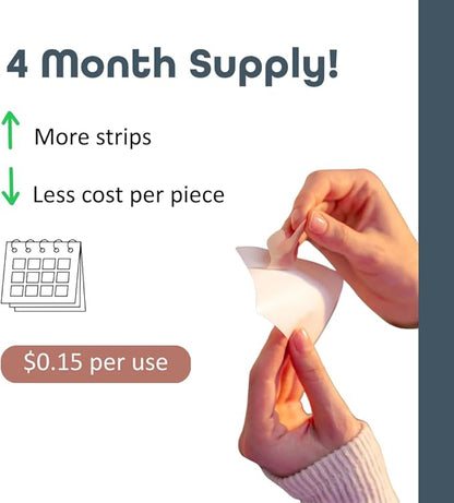Clean Tape Co | 128 Count Premium X Tape - Pain Free Removal, No Residue, Gentle Transparent for Wound Dressing & Blister Prevention - Latex Free & Gentle On Skin