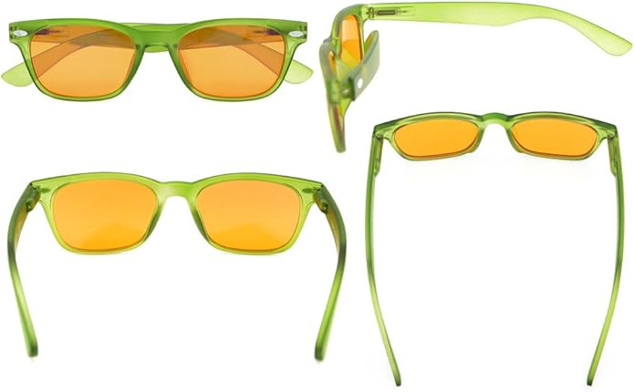 Eyekepper Blue Light Blocking Eyeglasses Sleep Glasses Prevent Eye Strain Game Eyewear Dark Orange Lenses