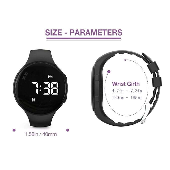 Vibrating Alarm Reminder Watch Silent Wake Up Watch - with Multi Alarms and Lock (Pink)