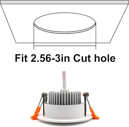 YGS-Tech 3 Inch LED Recessed Lighting, Dimmable Downlight 5W(40W Halogen Equivalent), CRI80, 4000K Natural White, Ceiling Light with LED Driver(4 Pack)