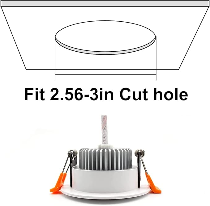 YGS-Tech 3 Inch LED Recessed Lighting, Dimmable Downlight 5W(40W Halogen Equivalent), CRI80, 3000K Warm White, Ceiling Light with LED Driver(10 Pack)