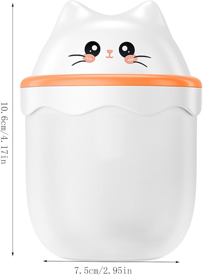 Cute Cat Shape Humidifier,Mini Humidifier, USB Personal Desktop Humidifier for Car, Plants, Office Room, Bedroom, 2 Mist Modes, 2 LED Colors,Auto Shutoff, Quiet