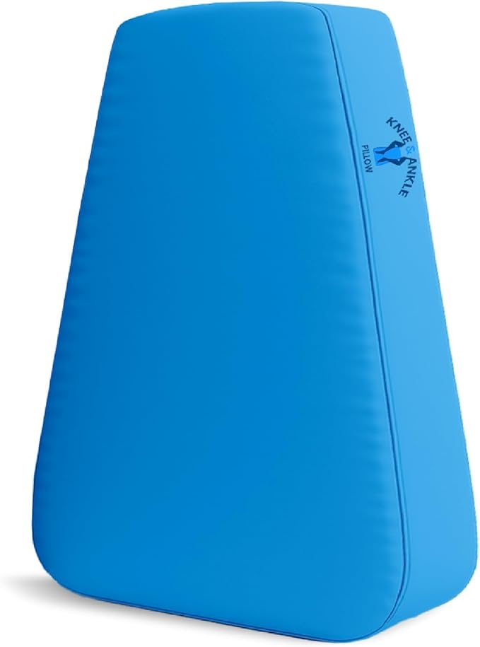 Restful Sleep – Patented Trapezoid Leg Support Cushion for Side Sleepers, Pregnancy, Post-Surgery, Joint Pain Relief – Orthopedic Alignment for Knees, Ankles, HIPS & Back (Large Size)