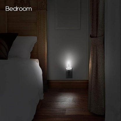 Emotionlite Plug in Night Light, Neutral White LED Nightlight, Dusk to Dawn Sensor, Kids, Nursery, Bedroom, Bathroom,Hallway, Stairs, Kitchen, 6 Pack