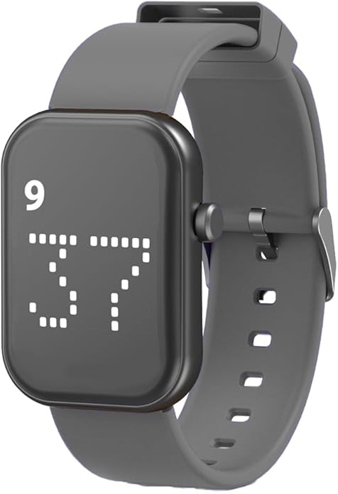 Rechargeable Vibrating Alarm Watch Silent Pill Reminder Wristband Wake Up Watch - with 8 Personalised Message Reminder