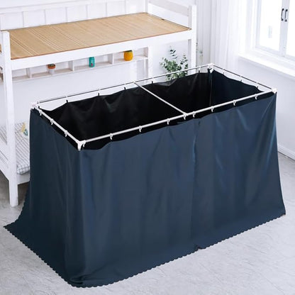 Bed Curtains Blackout Thickened Canopy Loft Bed Curtains for Bottom Student Dormitory Kids Sleeping Privacy Black 2 PCS