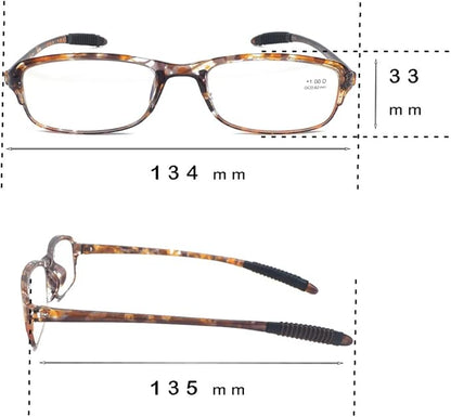 Computer Blue Light Blocking Reading Glasses(Flexible and Lightweight) UV Protection Readers Anti Eyestrain for Women Men (4 Tortoise, 1.5, multiplier_x)