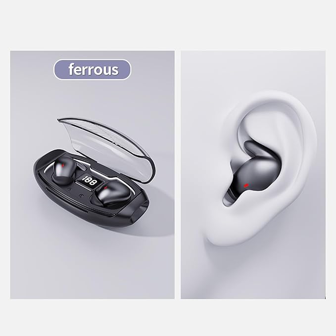 ANC Noise Cancelling Sleep Earbuds Ear Buds Sleeping Earphones Headphones for Side Sleepers, Wireless Bluetooth Comfortable Invisible Mini Small Tiny Hidden Discreet Earbuds for Small Ear Canals Work