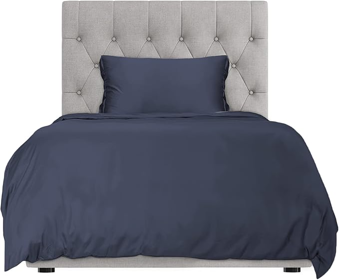 Hotel Sheets Direct Duvet Cover Bed Linen Set, 2 -Piece Set, Navy Blue, Twin