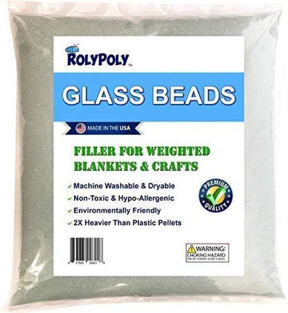Glass Micro Beads Bulk Box (47 LBS) for Weighted Blankets & Crafts