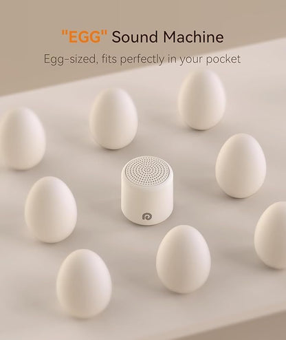 Dreamegg Sound Machine - Portable Sound Machine for Baby%Adults, 16 Soothing Sounds, Timer, Travel Mini White Noise Sound Machine for On-The-go Home Baby Shower Registry Gift, 2 Pack, White&Black