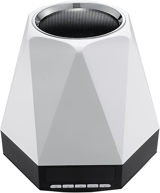 Smart Wake Up Light Alarm Clock, t-Button Dimmable LED Colorful Night Subwoofer 360 ° Stereo Surround Sound,Black(Black)