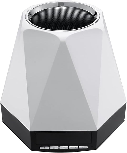 Smart Wake Up Light Alarm Clock, t-Button Dimmable LED Colorful Night Subwoofer 360 ° Stereo Surround Sound,Black(Black)