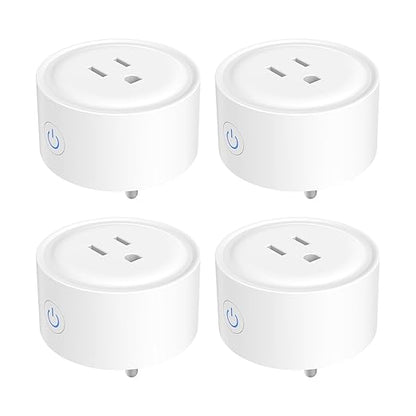 Smart Plugs, Smart Plug 4 Packs, Smart Plugs That Compatible with TY APP Remote Control, 10A Smart Outlet with WiFi Remote Control & Timer Function, 2.4GHz Wi-Fi Only, Voice Control - 4 Packs