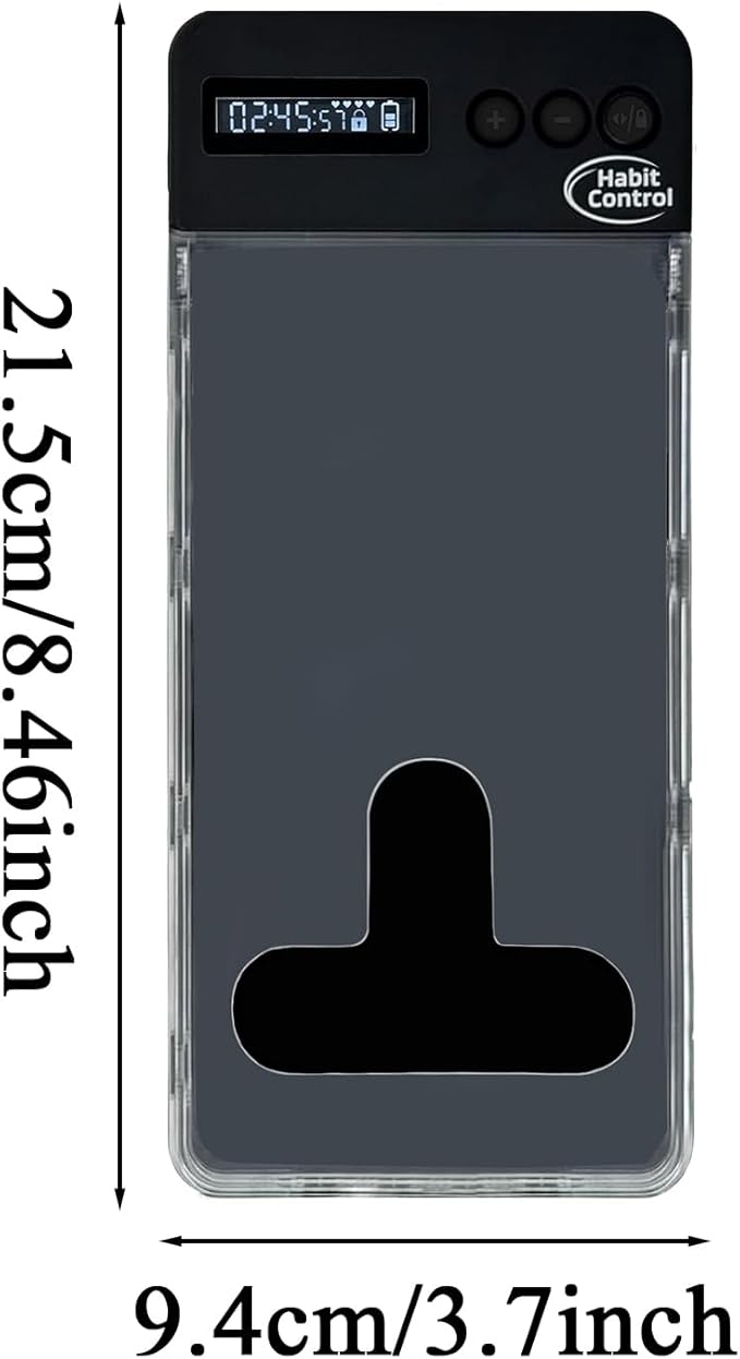 Cell Phone Timed Lock Box, PC ABS Self-Control Case withTimer, Timed Electronic Lock Box, Smart Device Locker for Study, Focus, Productivity