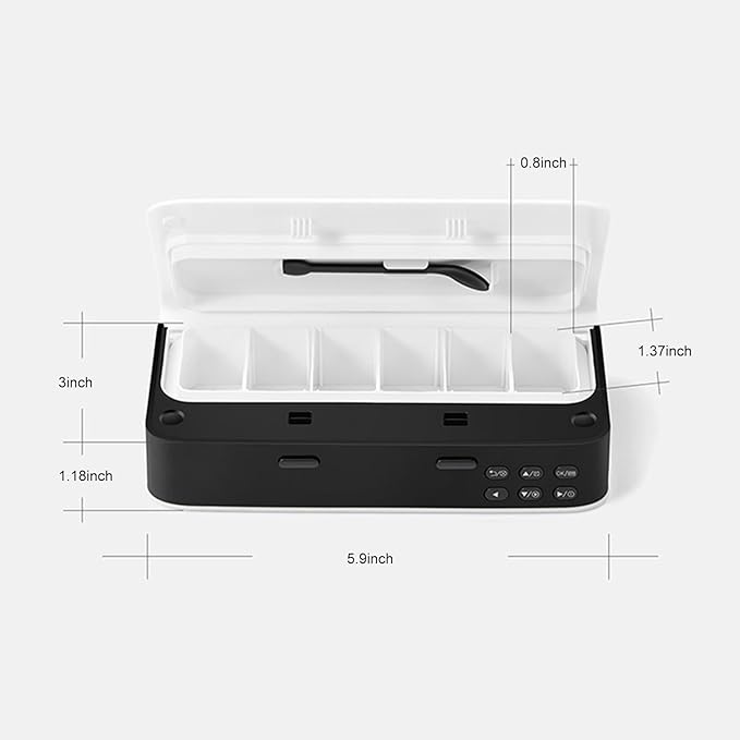 VODESON Weekly (7days) Travel Pill Organizer,Smart Remind Pill Box with Alarm,Medicine Dispenser Portable Travel Pill Case for Vitamins/Fish Oil/Supplements/Pills Home Pill Reminder
