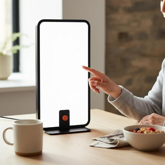 Circadian Optics 10,000 Lux at 15" | Clinical Medical Grade | As Seen On Shark Tank Langham Light Therapy Desk Lamp | 10X Power & Brightness | | Extremely Large 22" X 12" Light Panel (Max)