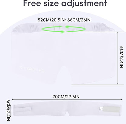 Calm&Relax Bamboo Sleep Mask: 3D Blackout Sleeping Eye Mask for Side Sleepers - Zero Pressure Eye Covers for Travel Airplane(White)