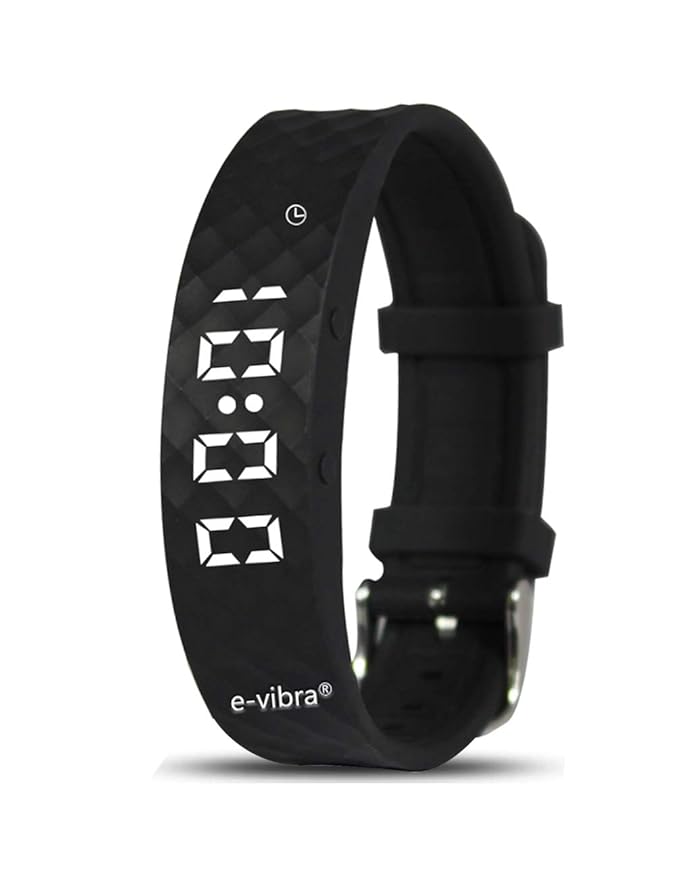 Potty Training Watch - Rechargeable Silent Vibrating Wristband - Medical Reminder Watch - with Timer and 15 Daily Alarms (Black)