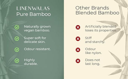 LINENWALAS Fitted Sheet Only Viscose Derived from Bamboo, Bottom Sheet for Queen Size Bed – 16” Deep Pocket, All Around Snug Fit – Cooling, Breathable, Soft, Hypoallergenic (Taupe, Queen)