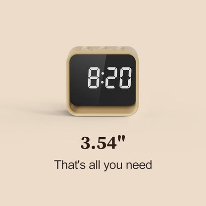 Housbay Wooden Sound Machine Alarm Clock for Bedrooms - Gentle Wake-Up with Birdsong, White Noise for Sleeping, Small Digital Clock for Phone-Free Routine - Maple Wood