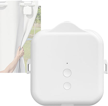 Automatic Curtain Opener, Compatible with Roman Rod, U-Track, T-Track, Solar Charging, With App,Timed Curtain Opener, With Remote Control, Home Curtain Robot Motor,A