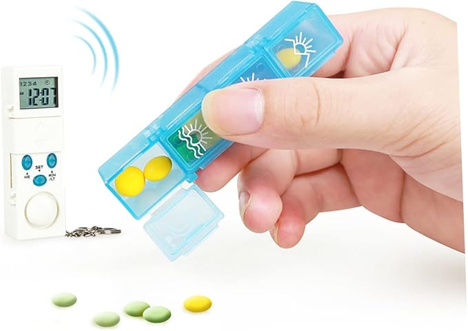 Mobestech Weekly Organizer 7-Day 28 Compartments Reminder Alarm Removable Timer Luminous LCD