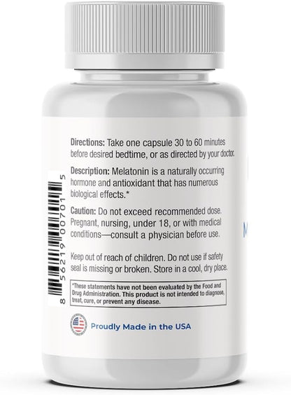 60mg Extra Strength Melatonin MAX - High Dosage Melatonin, Vegan, Non-GMO, Gluten-Free (1-Pack)