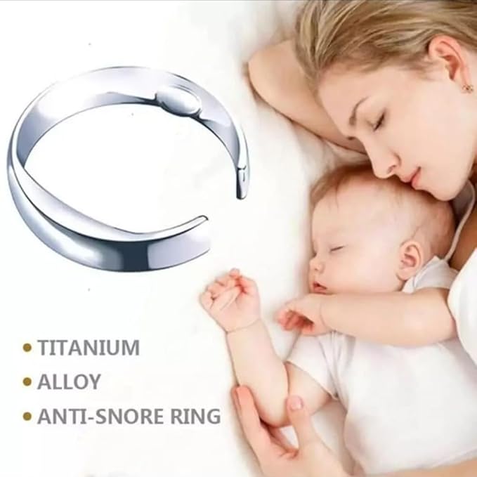 LIYYA Itchoate Anti Snore Ring Magnetic Therapy Acupressure Treatment Against Snoring Device Snore Stopper Finger Ring Sleeping Aid DH10.11 (Size : Full Sizes)