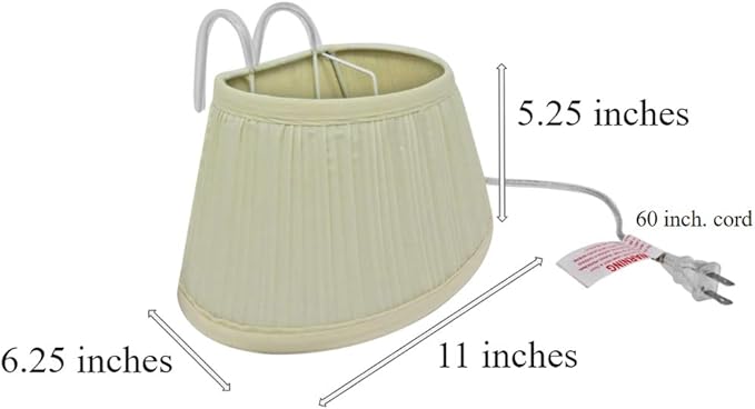 Evelots Bed Headboard Reading Lamp Book Light-Soft Fabric Shade-Easy ON/Off Pull Cord