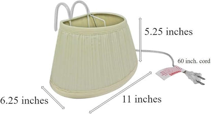 Evelots Bed Headboard Reading Lamp Book Light-Soft Fabric Shade-Easy ON/Off Pull Cord